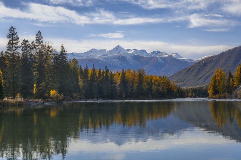 россия, горный алтай, река, водная гладь, осень Безмятежностьphoto preview