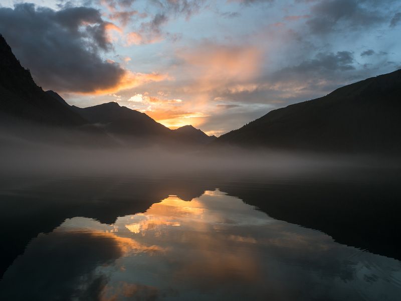 алтай закат Нижнее Шавлинское озероphoto preview