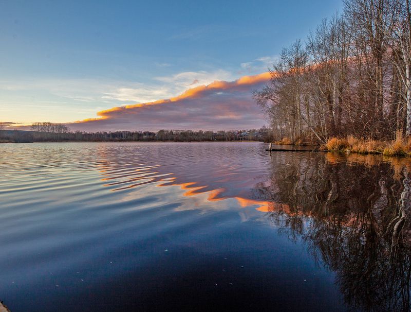 Облако, отражение, река Отражениеphoto preview