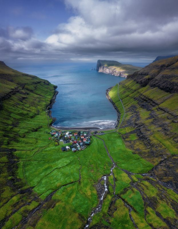 faroe, faroe islands, фарерские острова, аэрофотосъемка, фареры, атлантический океан, дрон, tjørnuvik Tjørnuvik Beachphoto preview
