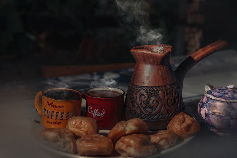 кофе пирожное чашки  Кофеphoto preview