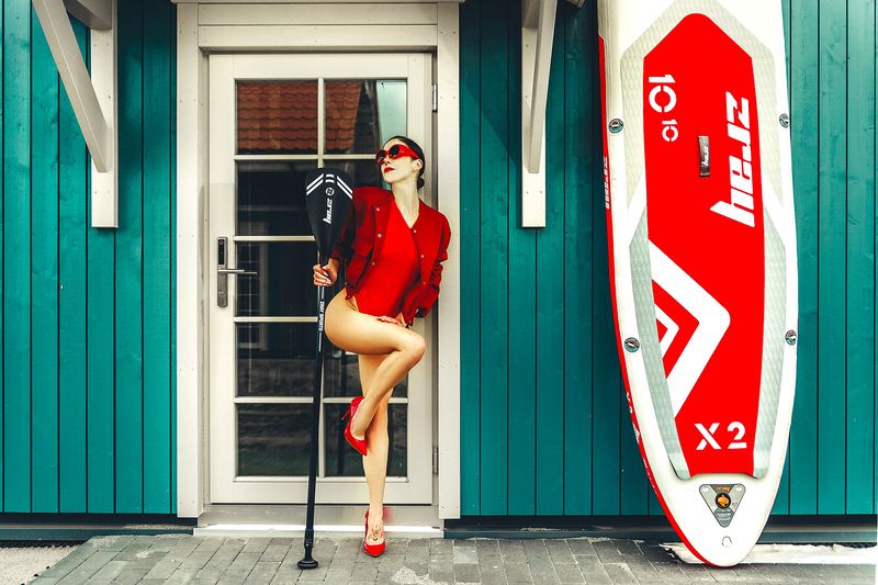 woman, portrait, fashion, beauty, outdoors Seaside stories written in red and tealphoto preview