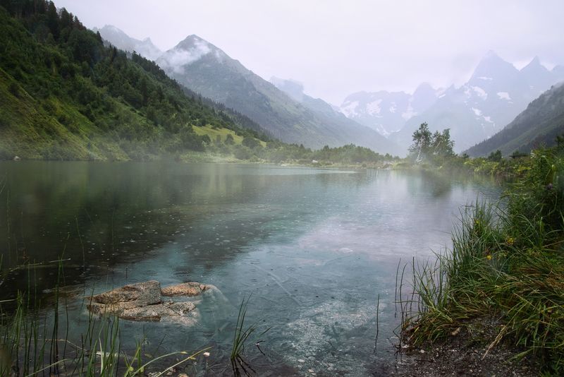 кавказ, домбай, озеро, природа, Непогода на Туманыкёльphoto preview