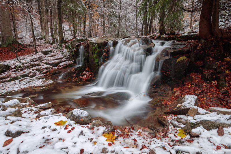 Autumn meets Winter at the Waterfallphoto preview