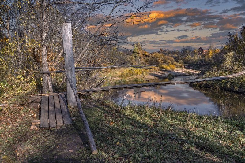 Вечером у перекидного моста.photo preview