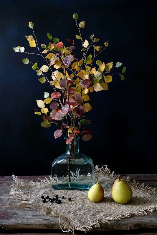 Still life, Autumn, Foliage, Colors, Pear, Mood, Leaves, Fruit,  Последний месяц осениphoto preview