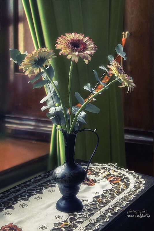 натюрморт, цветы, букеты, интерьер Натюрморт с герберамиphoto preview