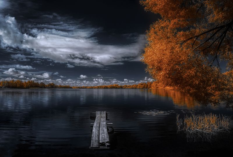 infrared, ик-фото, инфракрасное фото, инфракрасная фотография, пейзаж, лето Один шаг фото превью