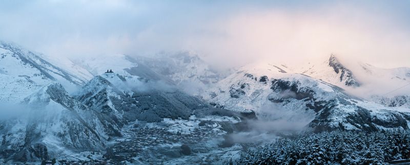 грузия,горы,снег Первое утро в Грузииphoto preview
