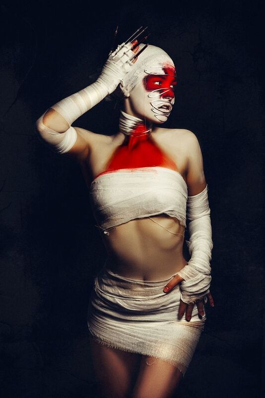 woman, portrait, conceptual, studio, bodyart Pray for her Mercyphoto preview