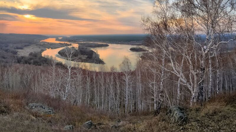 бийский пейзаж ранней весной Бийский весенний пейзажphoto preview