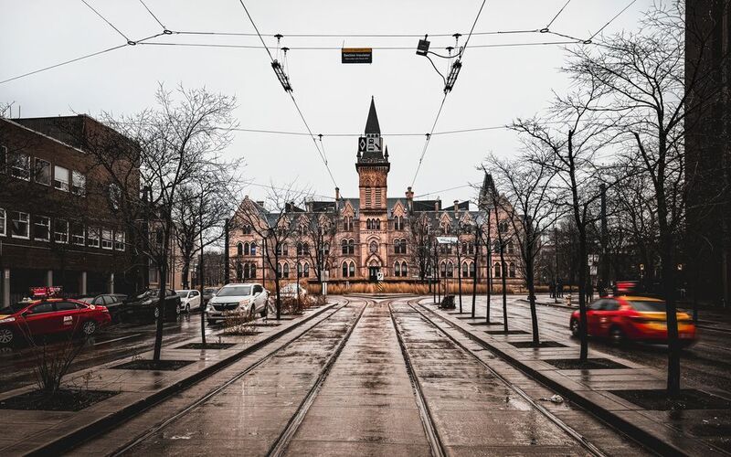 #Sky #Car #Building #Infrastructure #Vehicle #Road surface #Wheel #Thoroughfare #Tire #Architecture Toronto winter streetphoto preview