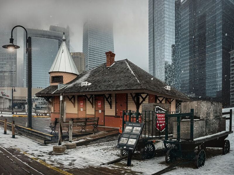 #Building #Skyscraper #Snow #Window #Street light #Wood #Sky #Rolling #City #Tower block Don Stationphoto preview