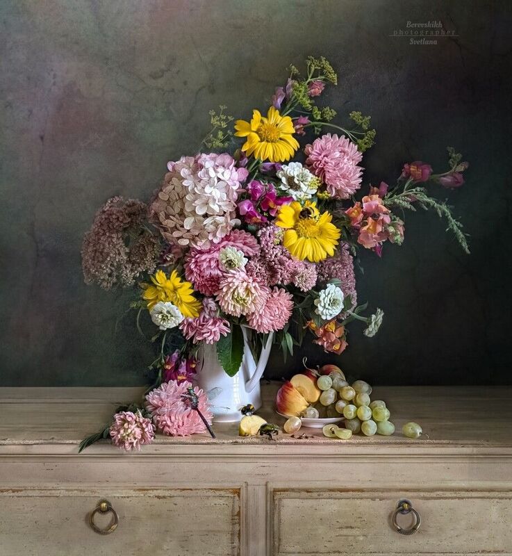 натюрморт, art_photo, голландский, авторскоефото, светланаборовских, цветы, фото у окна, фото на телефон Осенний букетphoto preview