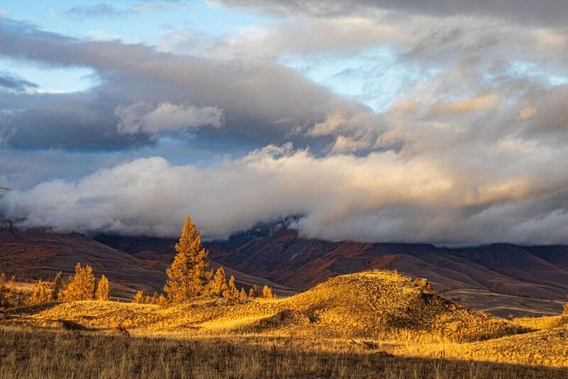 алтай Закат в Курайской степиphoto preview