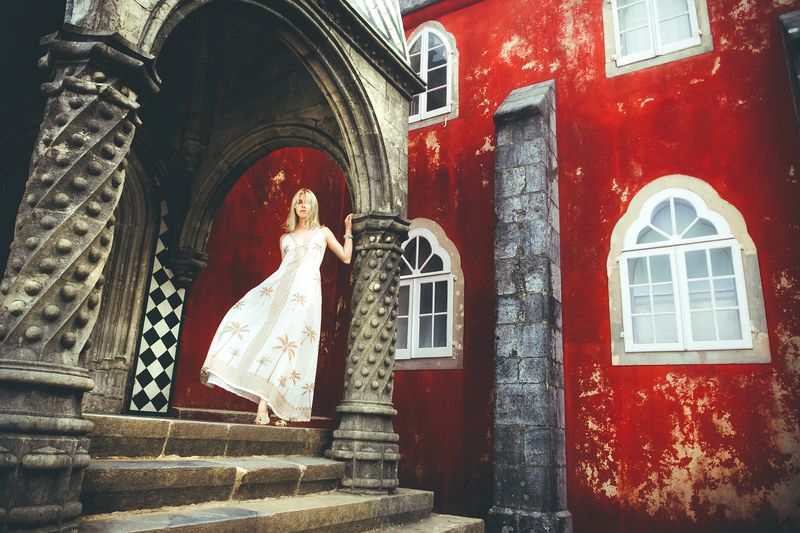 woman, portrait, fashion, beauty, outdoors Where history whispers and fashion listensphoto preview