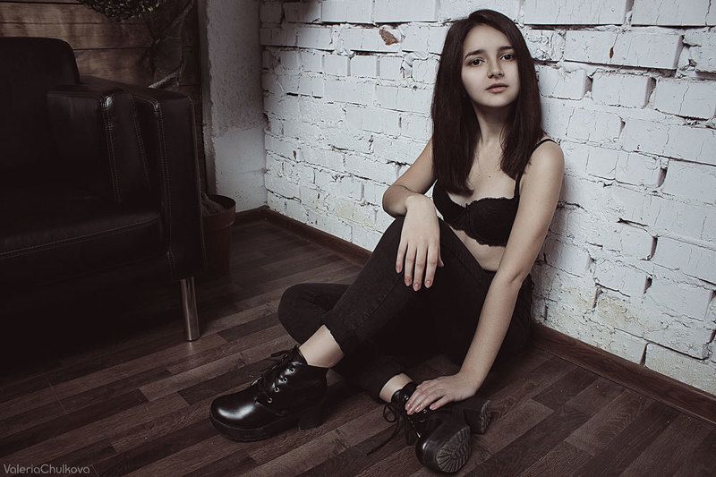 girl, studio, black, model, beautiful,  annaphoto preview