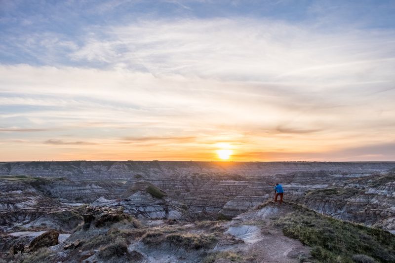 закат, небо, солнце, канада, альберта, драмхеллер Ловец светаphoto preview