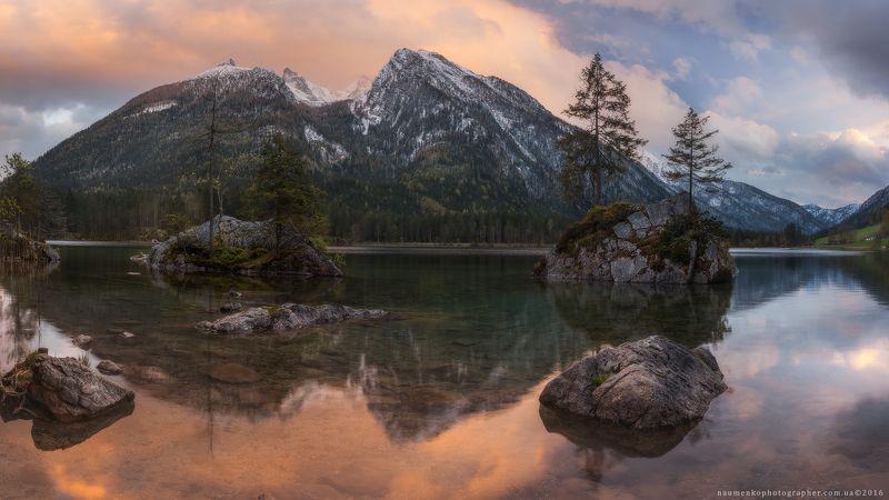 германия,панорама,рамзау,хинтерзее,озеро,горы,осень,лес,sony,hintersee,a7r Германия. Ramsau. Озеро Hintersee. Весенний вечерphoto preview