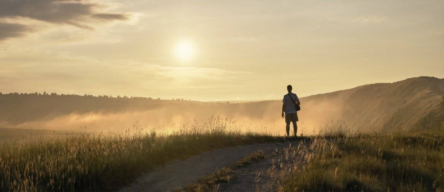утро, солнце, туман, силуэт, Старый Орхей, Владимир Петрукович