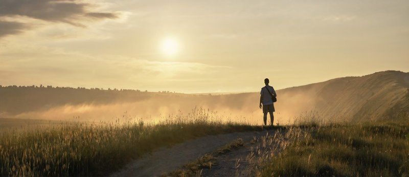 утро, солнце, туман, силуэт, Старый Орхей Встречая новый деньphoto preview