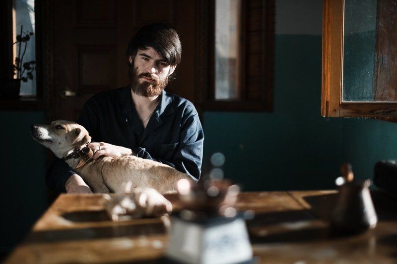 dog, man, sun, portrait Good morning?photo preview