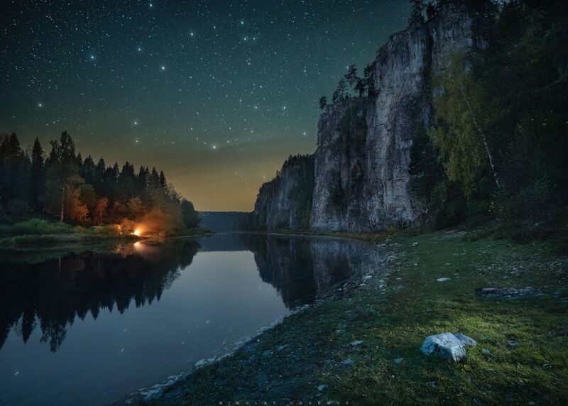 Осенняя ночь на реке Чусовойphoto preview