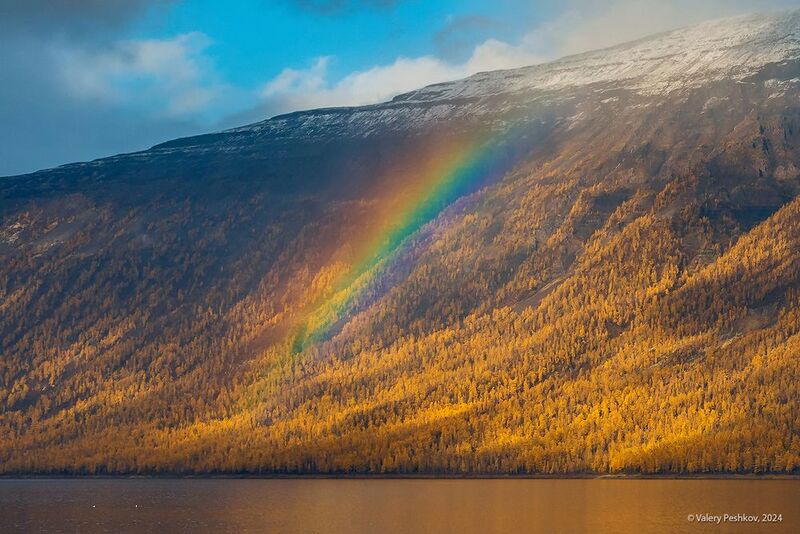 озеро дюпкун, плато путорана, осень, золотая осень, радуга, лиственницы, владимир коваль Pro место, где радуга живётphoto preview