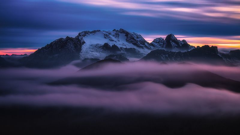 Marmolada in the evening lightphoto preview