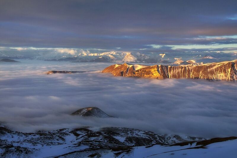 горы, кавказ, дагестан, облака Зимой в горах Дагестанаphoto preview