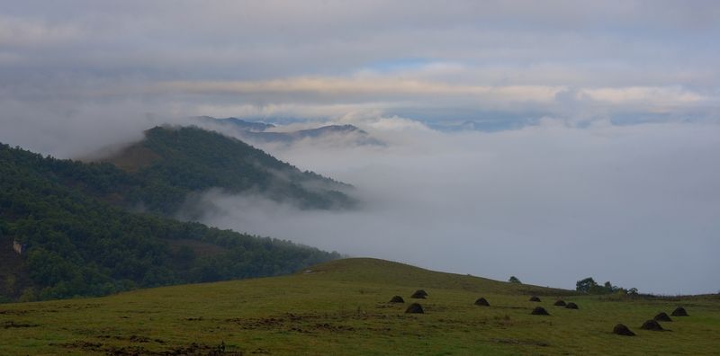 горы лето кавказ утро Рассвет в горах Кавказаphoto preview