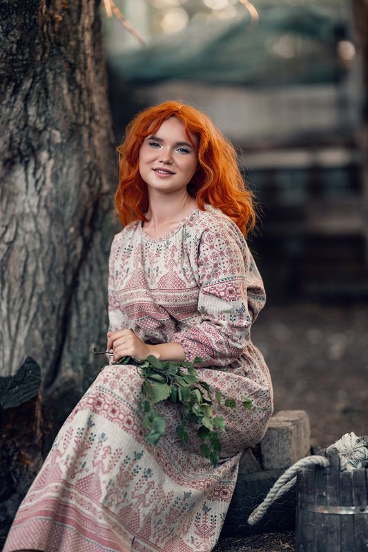 портрет, девушка, цвет, лето Катя фото превью