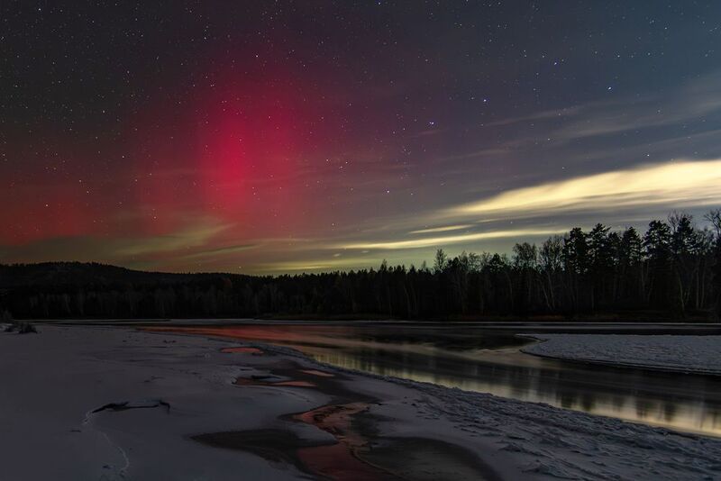 полярное сияние, северное сияние, иркут Полярное сияние над Иркутомphoto preview
