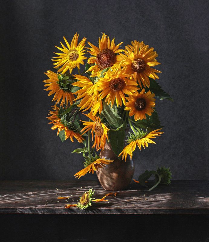 натюрморт, фотонатюрморт, still life, stillifefoto, лето, подсолнух, цветочный_натюрморт, наталья_казанцева Опять подсолнухи...) фото превью