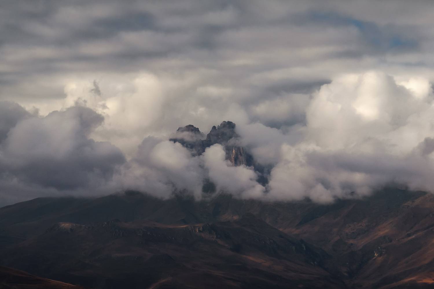 кавказ, горы, кабардино-балкария, кбр, скалистый хребет, науджидза, облака, Zakharov Armen