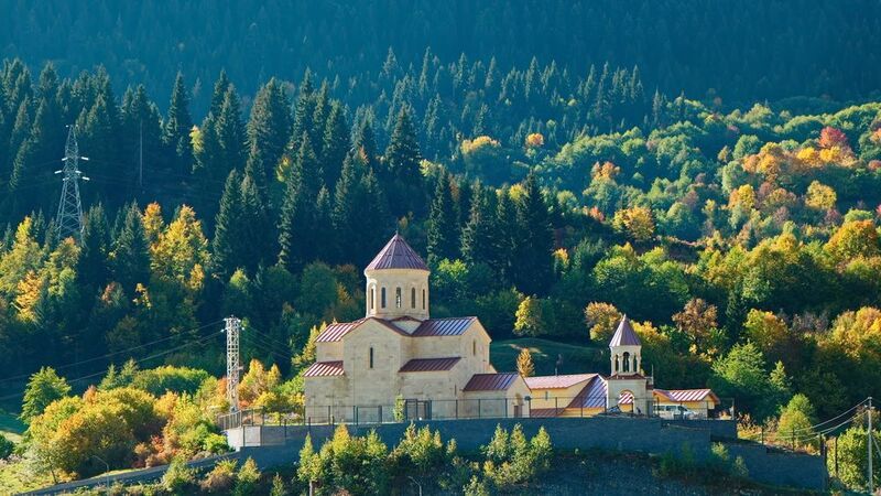 грузия, сванетия, местия Под небесами ...photo preview