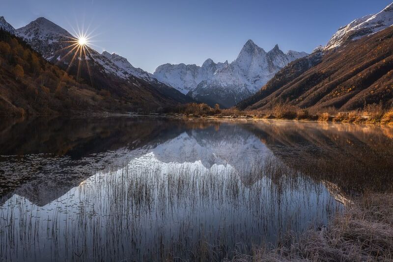 природа пейзаж рассвет landscape nature lake озеро горы Озеро Туманлы-Кёльphoto preview