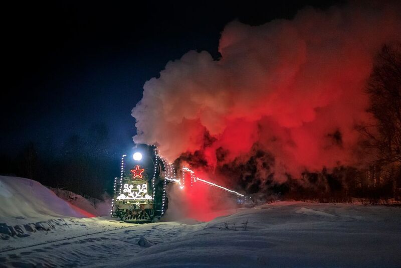 северная зима, карельская ночь, паровоз, рускеальский экспресс, ретропоезд, карелия, ладога, северное приладожье, сортавала, питкяранта, русский север,северная природа, северный пейзаж, пейзажи карелии, фототуры по карелии, фототуры по ладоге Легенда о ноябрьском поезде-призракеphoto preview
