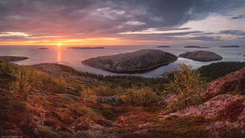 острова, кузова, карелия, белое море, архипелаг, соловки, сопки, сельги, шхеры, кемь Краски северного восходаphoto preview
