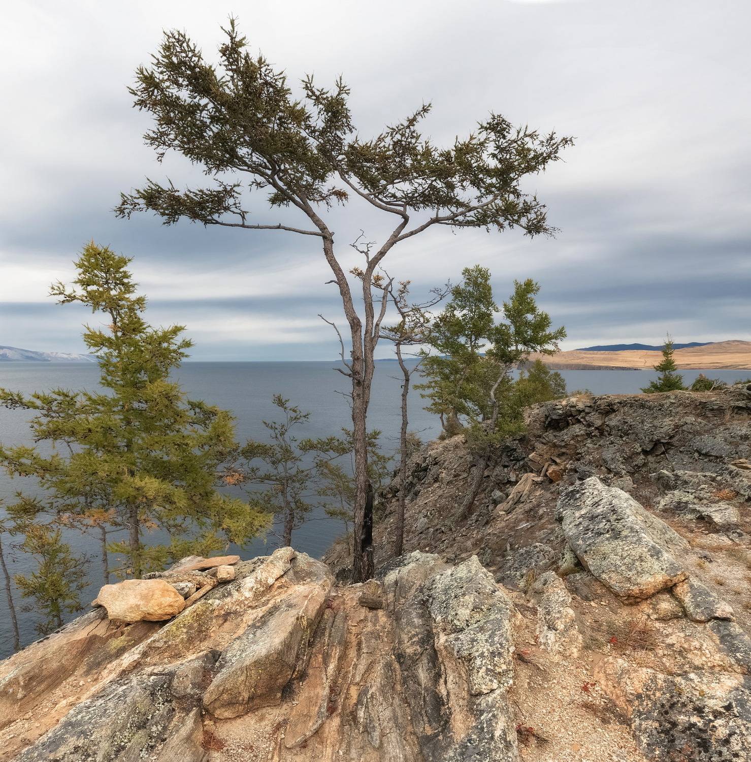 байкал, ольхон, скалы, осень, деревья, Марина Фомина