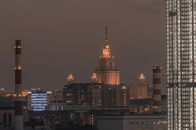 Москва. Ночной вид на МГУphoto preview