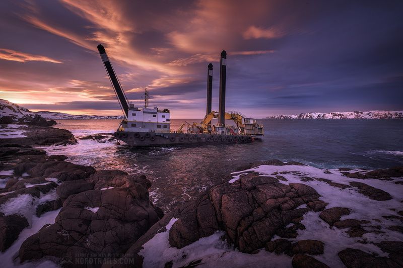 Териберка, Кольский полуостров, север, море, зима, снег Жертва териберской бухтыphoto preview