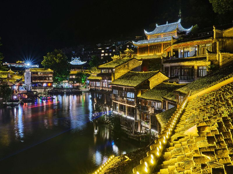 China Fenghuang Китай #пейзаж городскойпейзаж архитектура АндрейПономарев AndreiPonomarev Вечерние бденияphoto preview