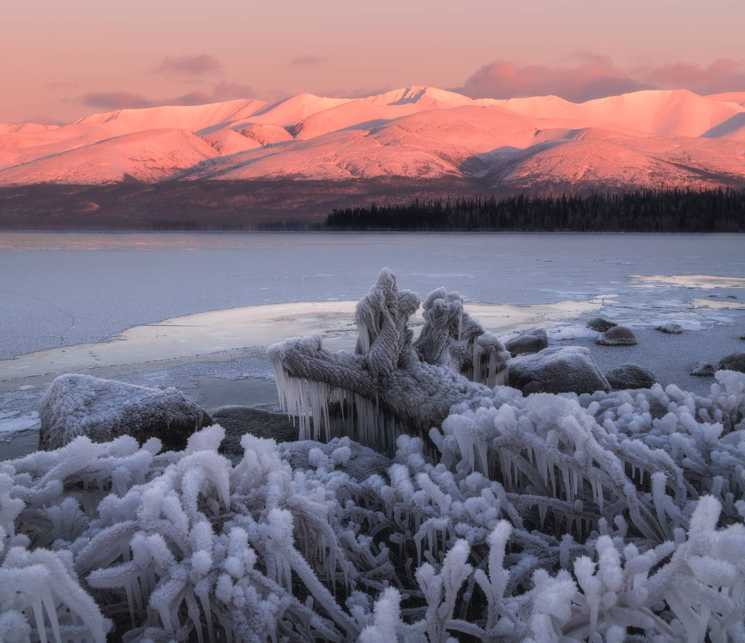 Имандра,пейзаж,кольский,север,россия,закат, лед, озеро ,узоры, Истомин Виталий