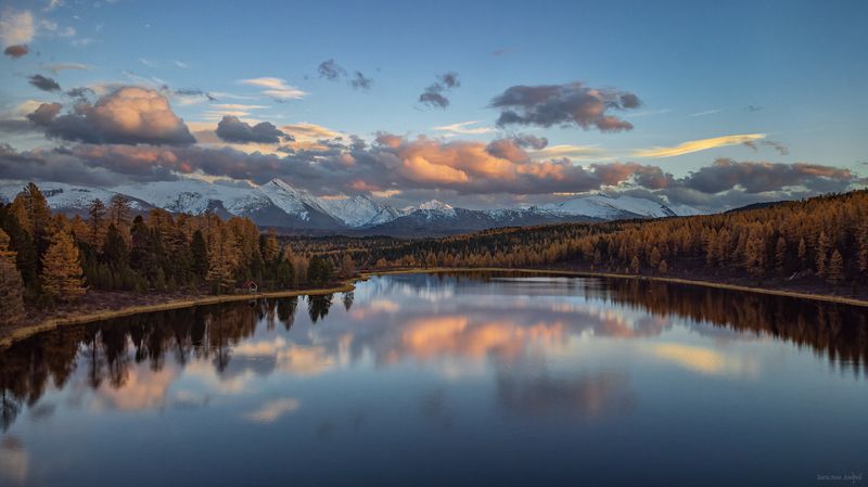 алтай, горный алтай, озеро киделю, природа, осень, золотая осень, улаганский перевал Озеро Киделюphoto preview