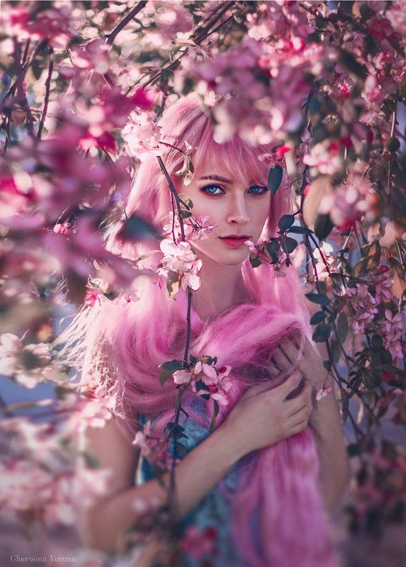 pink, розовый, девушка, весна, цветы, spring, flowers Dianaphoto preview