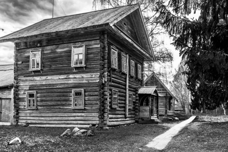черно-белое,василёво, путешествие, весна, деревянноезодчество Василёво в ч.б.photo preview