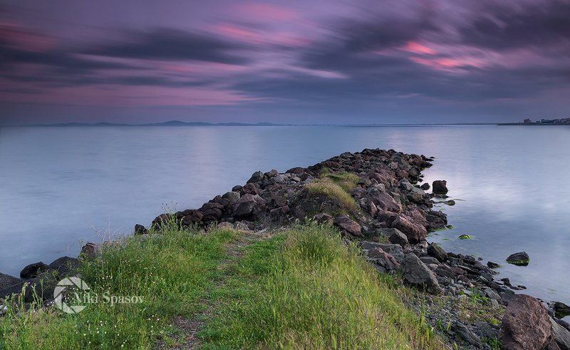 Beach, Black sea, Bulgaria, Clouds, Coast, Coastline, Colorful, Long exposure, Nessebar, Rocky beach, Sunset Sunset at the Black sea coastphoto preview