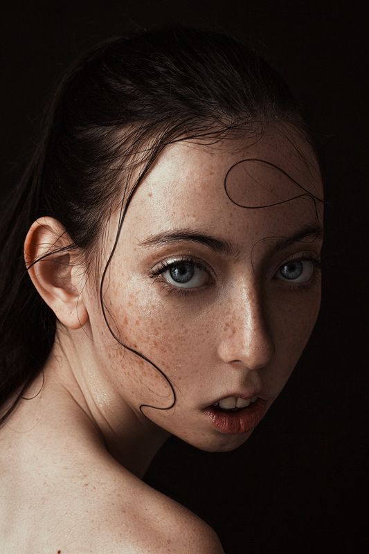 веснушки, портрет, волосы, лицо, глаза photo preview