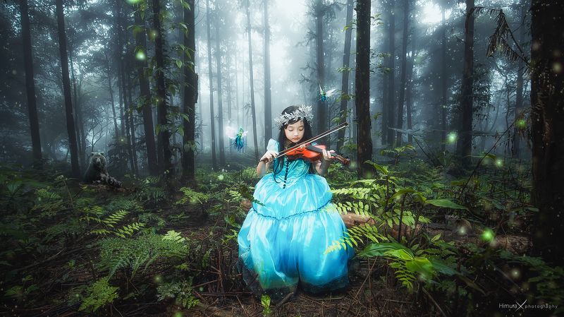 baby fine art in forestphoto preview